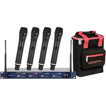 Vocopro 4 Chennal Rechargeable Wireless System with Microphone UHF580510